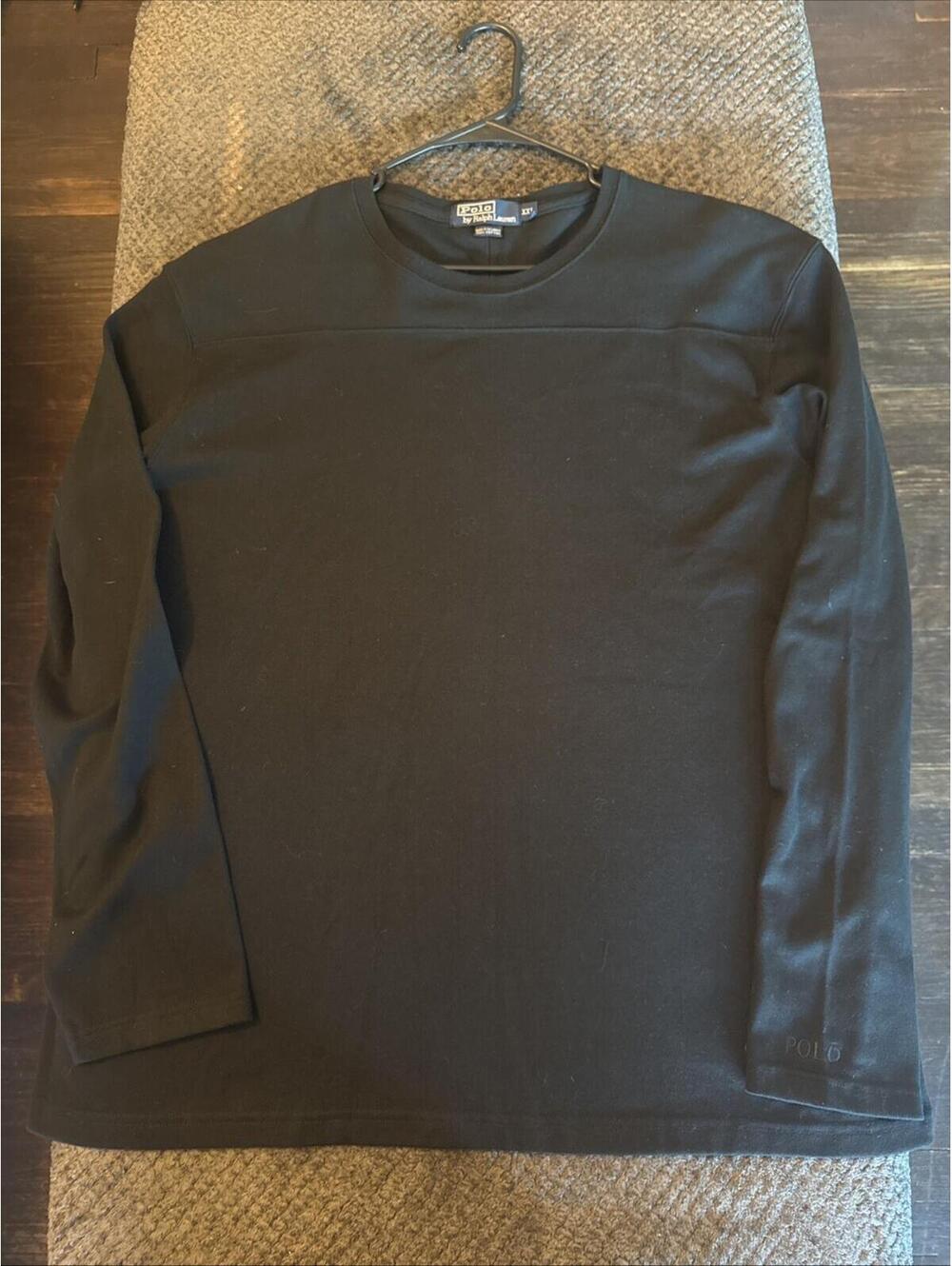 Polo Ralph Lauren Long Sleeve Mens XXL Black Pullover Crew Neck Rare HTF